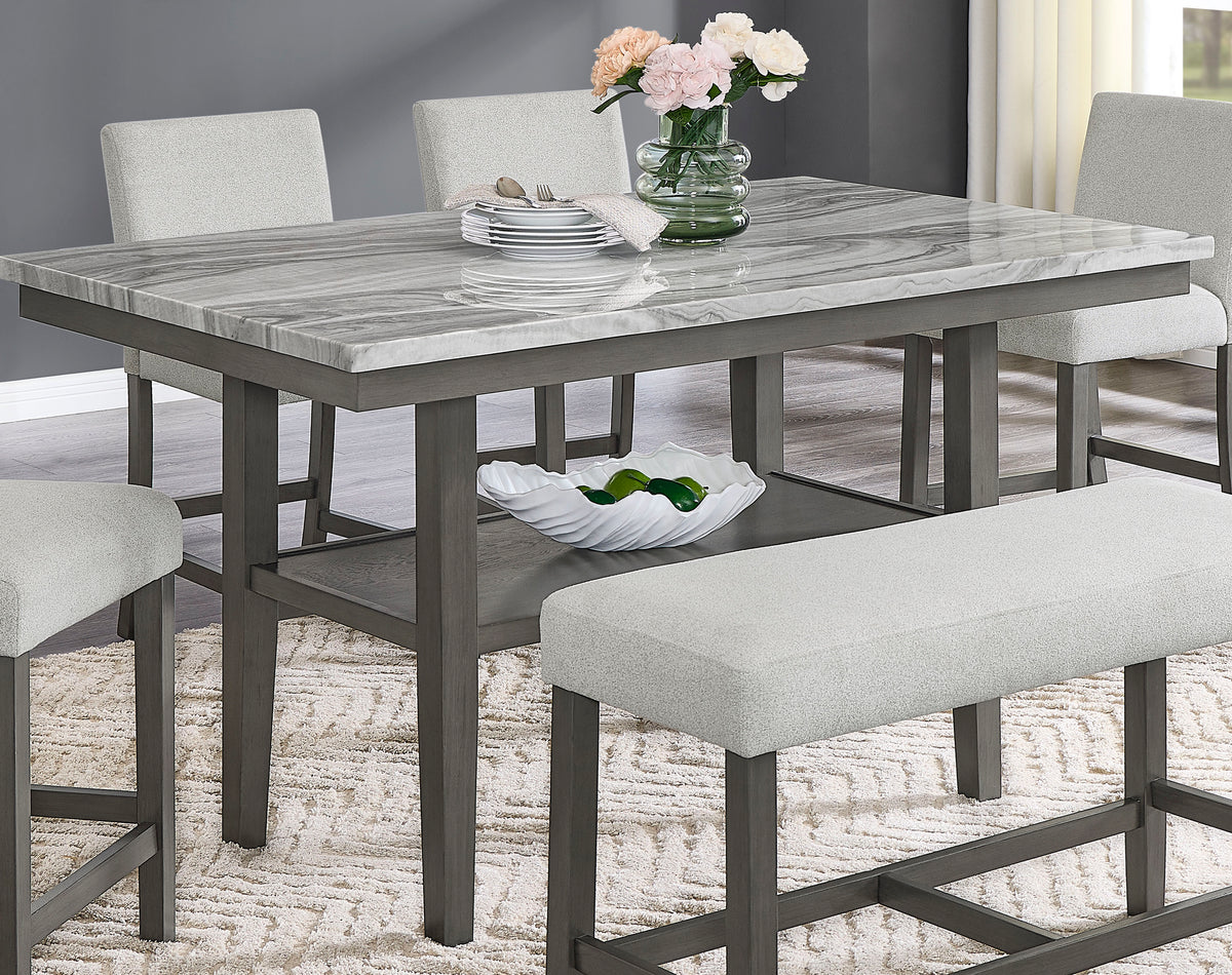 Selena Gray 60" Rectangular Counter Height Table