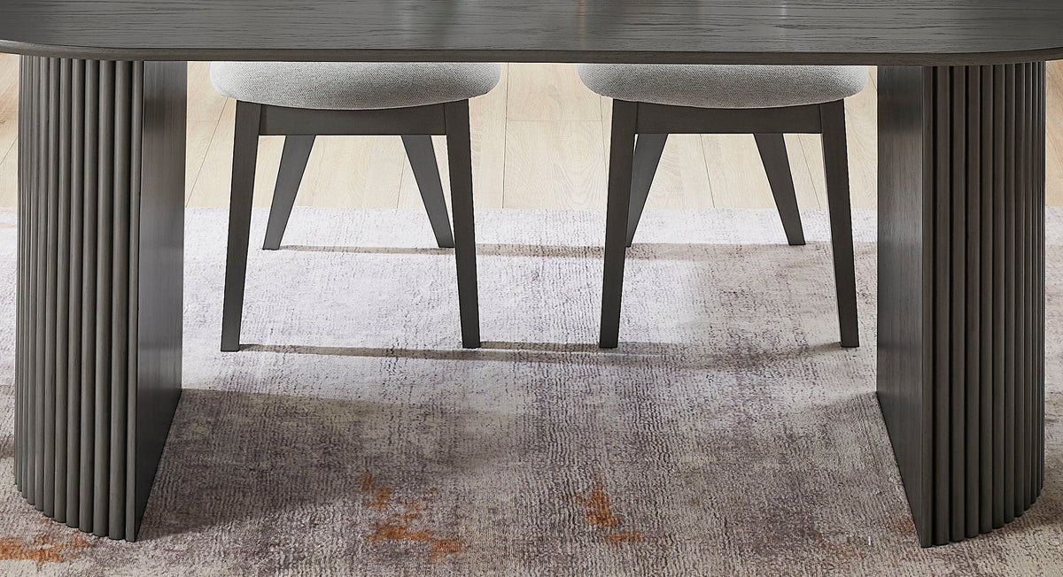 Valencia Gray 80" Oval Dining Table