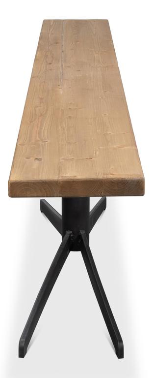 Architectural Lines Beige Wall Console Table