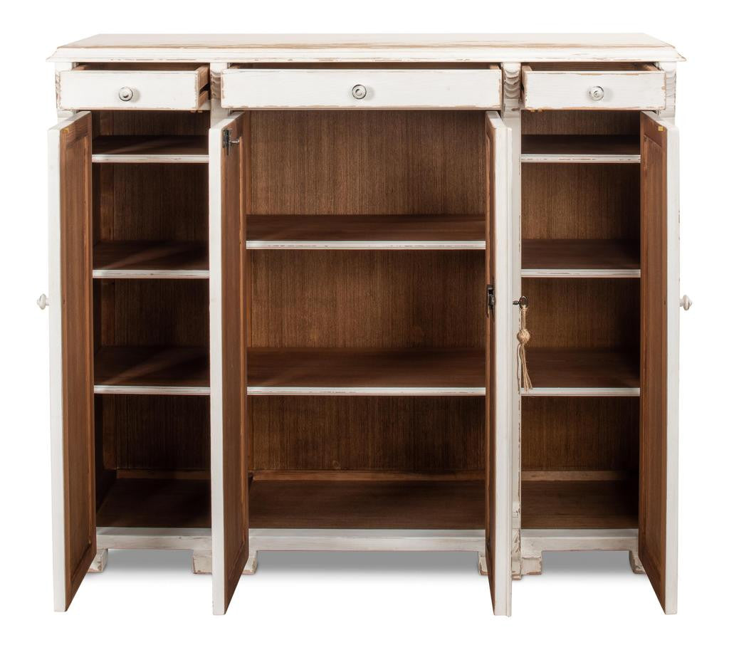 White Swan White Tall Sideboard