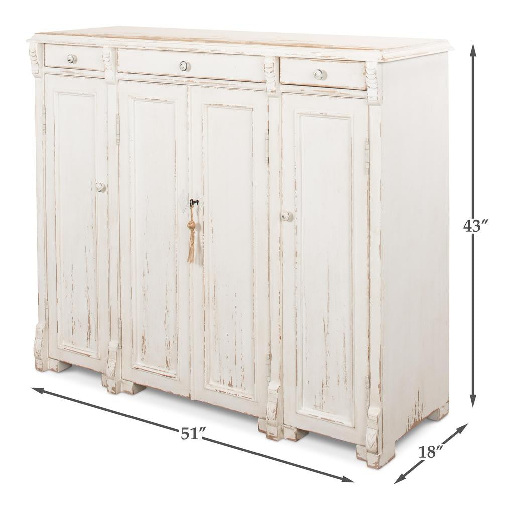 White Swan White Tall Sideboard