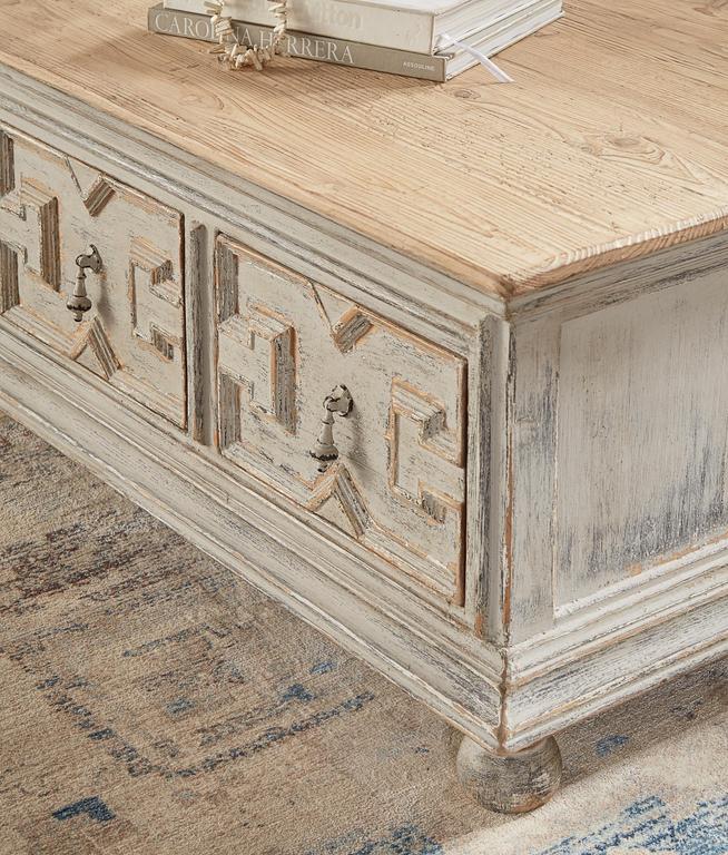 Base And Crown White Coffee Table