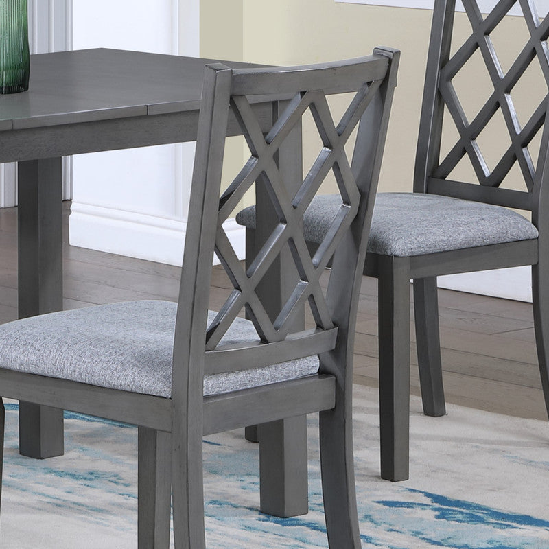 Carlisle Gray 17.5"W Fabric Side Dining Chair (Set of 2)