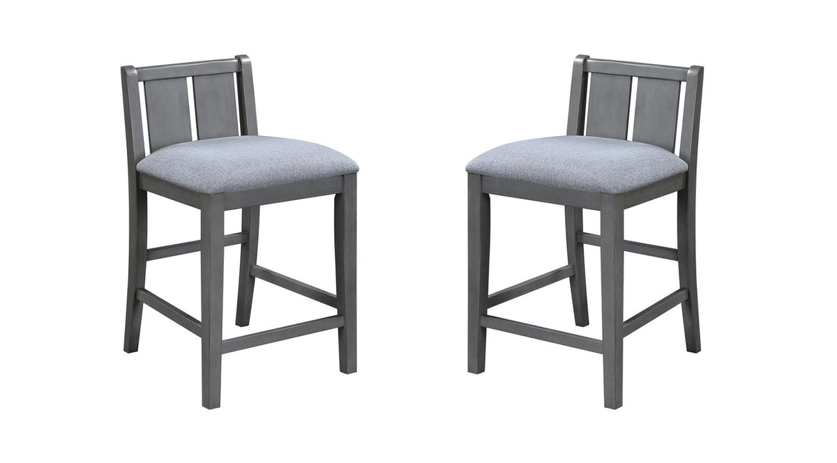 Graham Gray 20"W Fabric Counter Height Chair (Set of 2)
