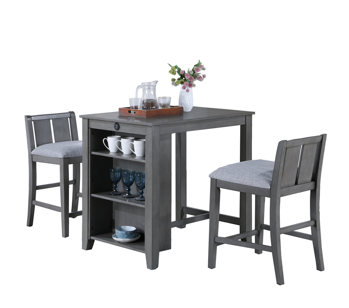 Graham Gray 36" 3-Piece Counter Height Dining Set