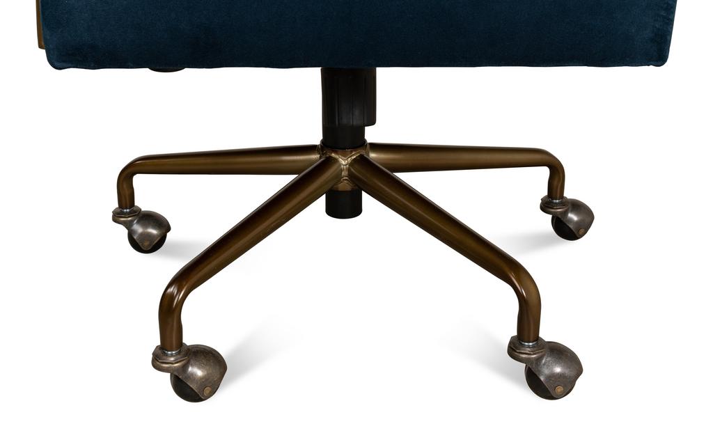 Brooks Blue Swivel Chair