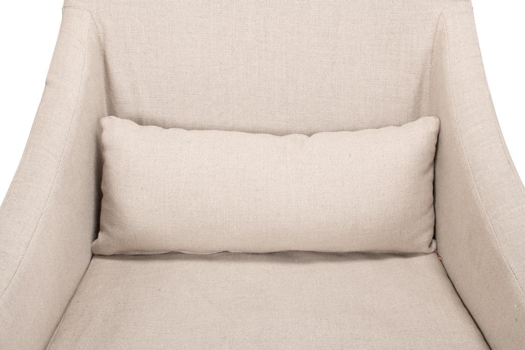 Boyce Beige Skirted Arm Chair