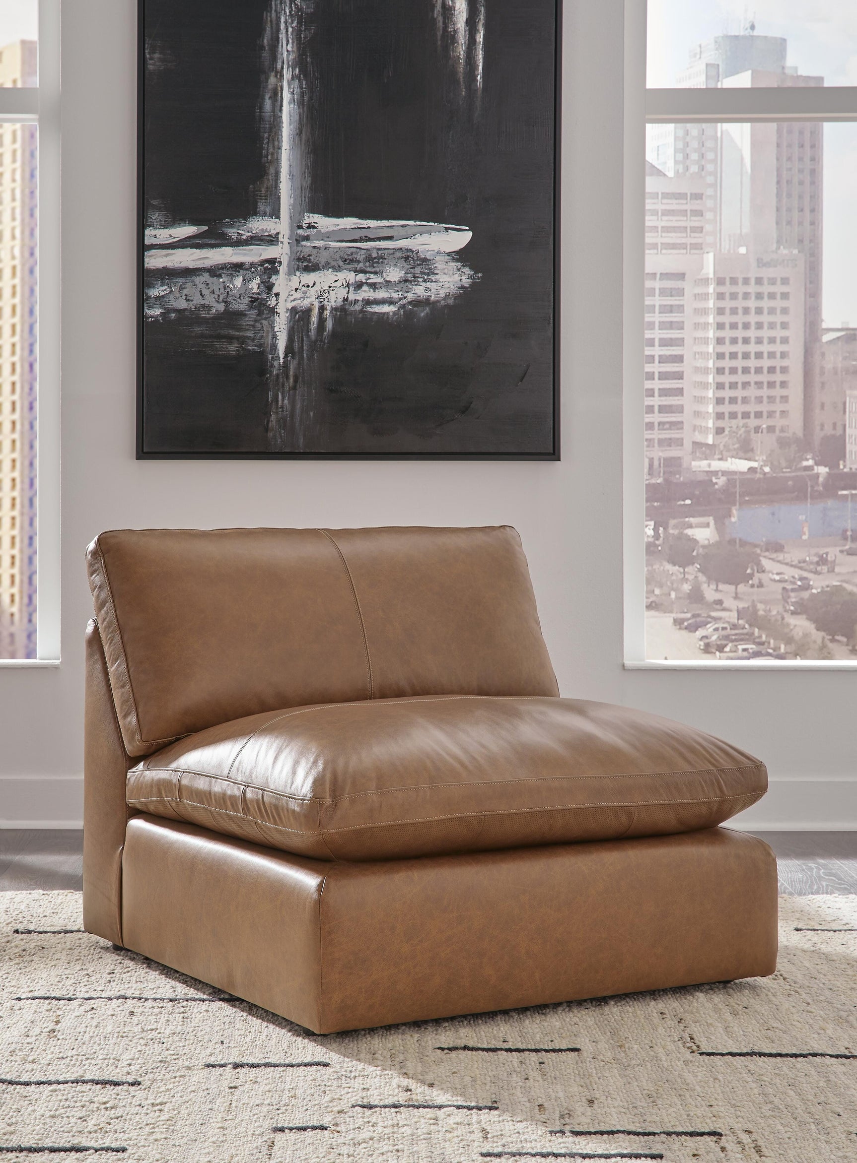 Emilia Caramel 3-Piece Sectional Sofa, 2-Piece Sectional Loveseat and Ottoman (Online Special Price)