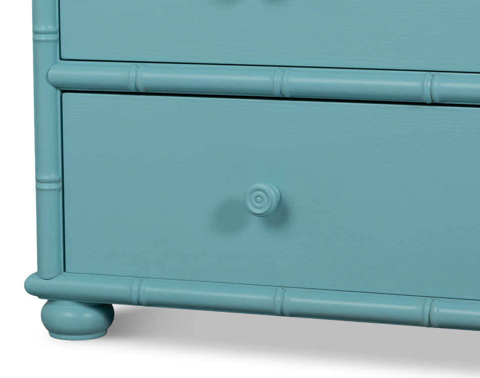 Manchester Blue 5 Drawer Chest