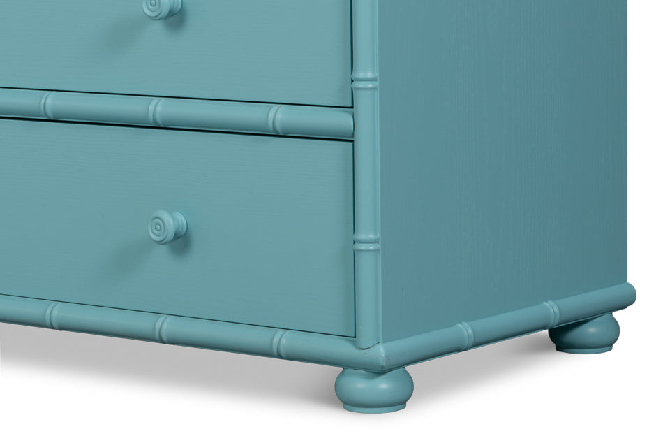 Manchester Blue 5 Drawer Chest