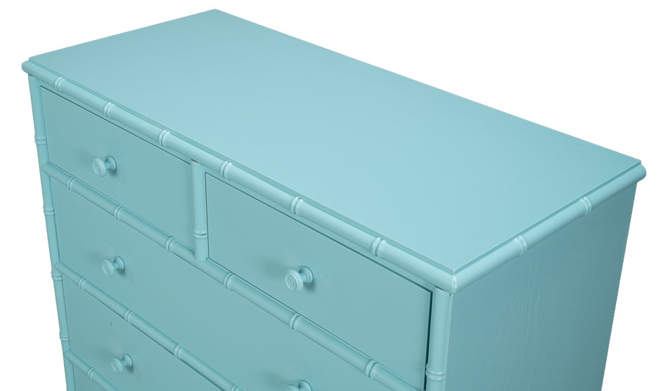 Manchester Blue 5 Drawer Chest
