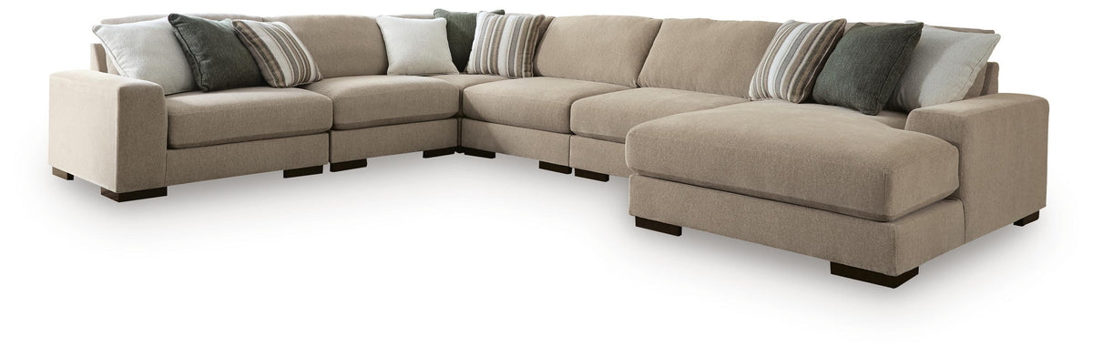 Linenhause Dune 6-Piece Sectional with Right-Facing Chaise