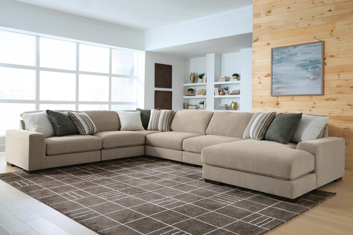 Linenhause Dune 6-Piece Sectional with Right-Facing Chaise