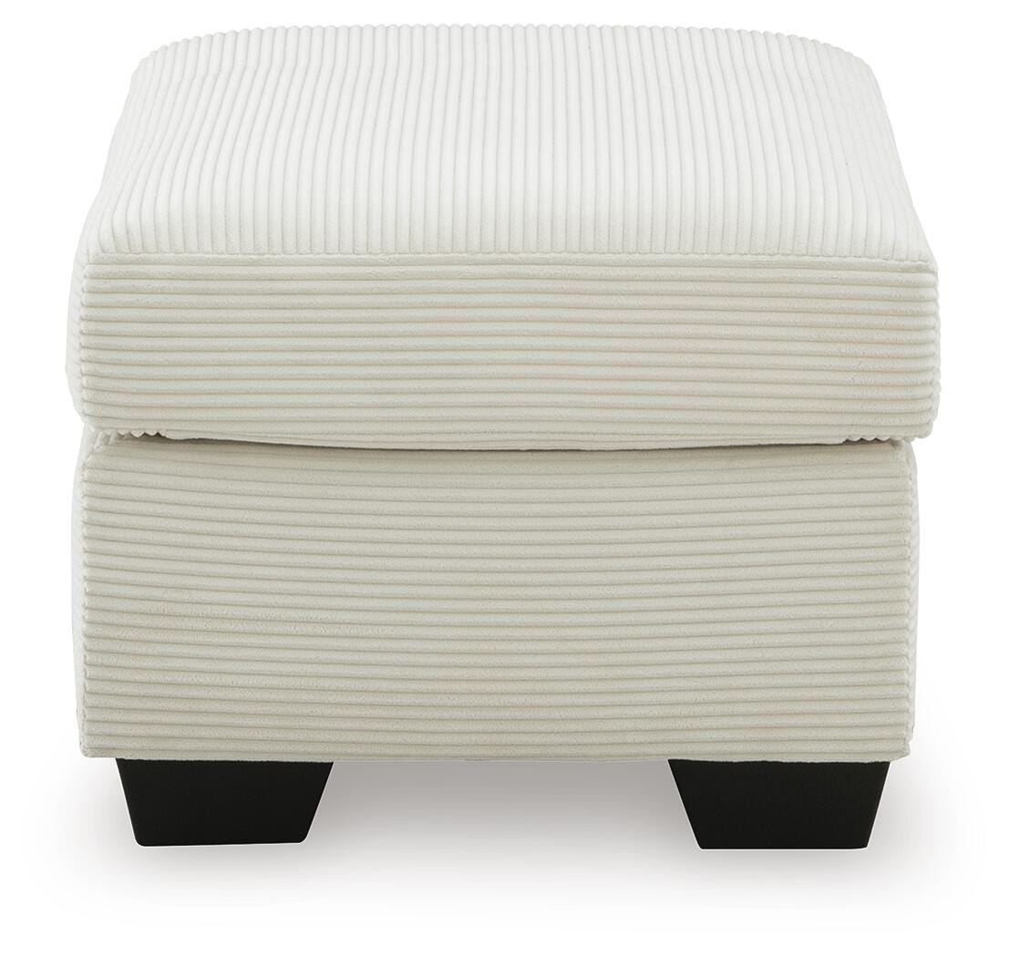 Amesley Ivory Ottoman (Online Special Price)