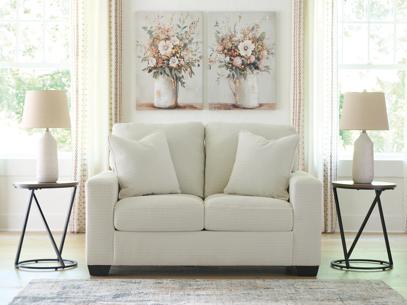 Amesley Ivory Loveseat (Online Special Price)