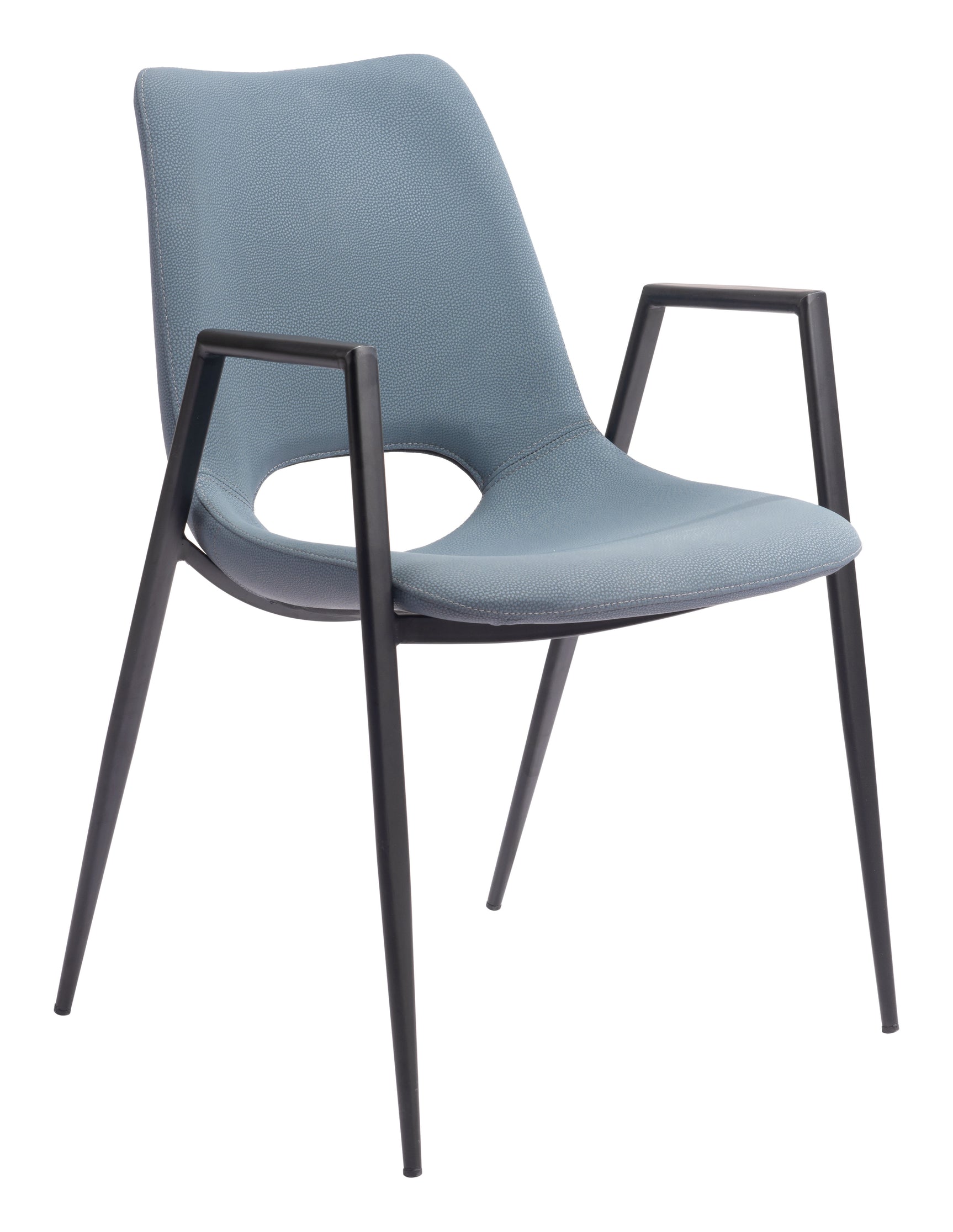 Desi Azure Gray Dining Chair (Set of 2)