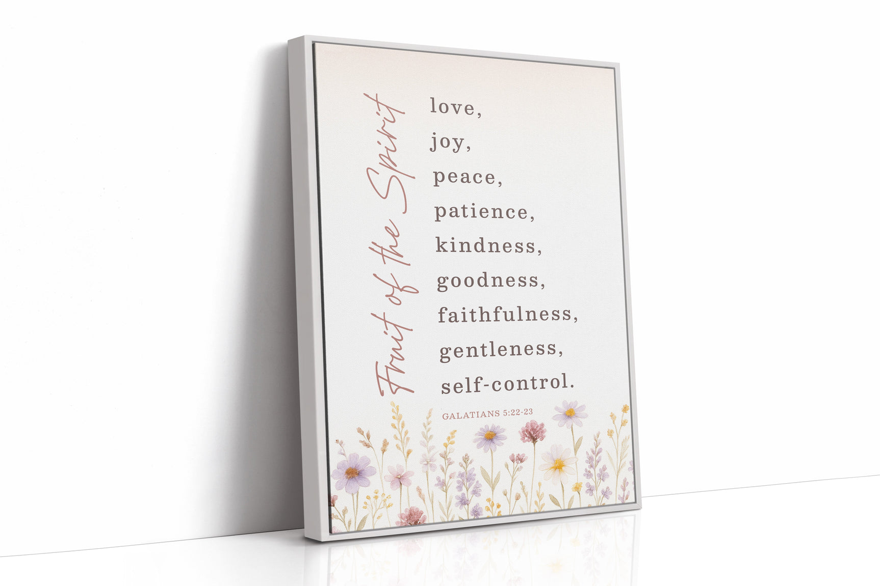 Fruit of the Spirit Floral Scripture Print