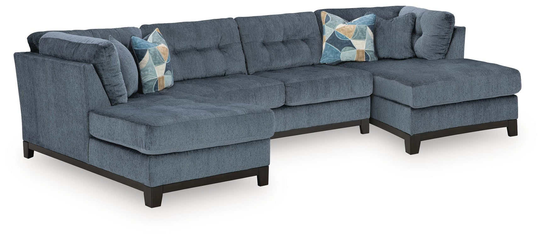Maxon Place Navy 3-Piece Sectional with Chaise (Online Special Price)