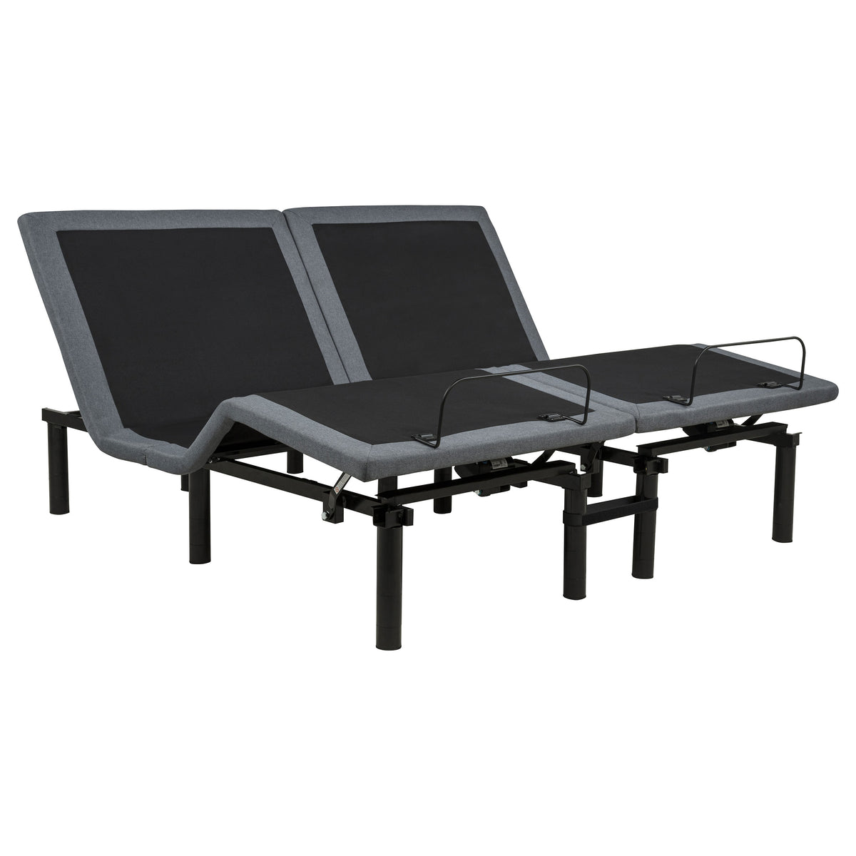 Tasca Black / Grey 2-Piece Split Eastern King Dual-motor Adjustable Bed Base