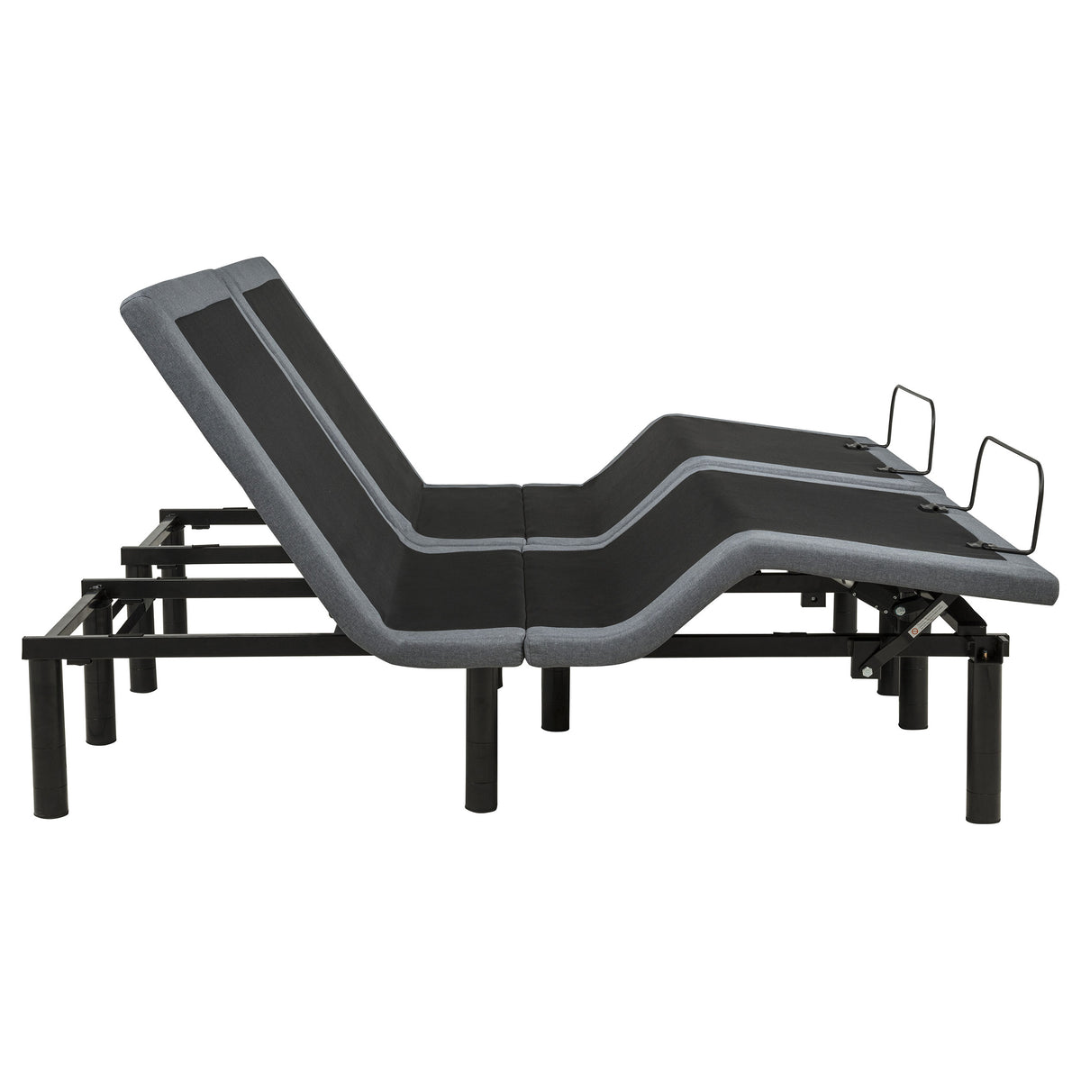 Tasca Black / Grey 2-Piece Split Eastern King Dual-motor Adjustable Bed Base