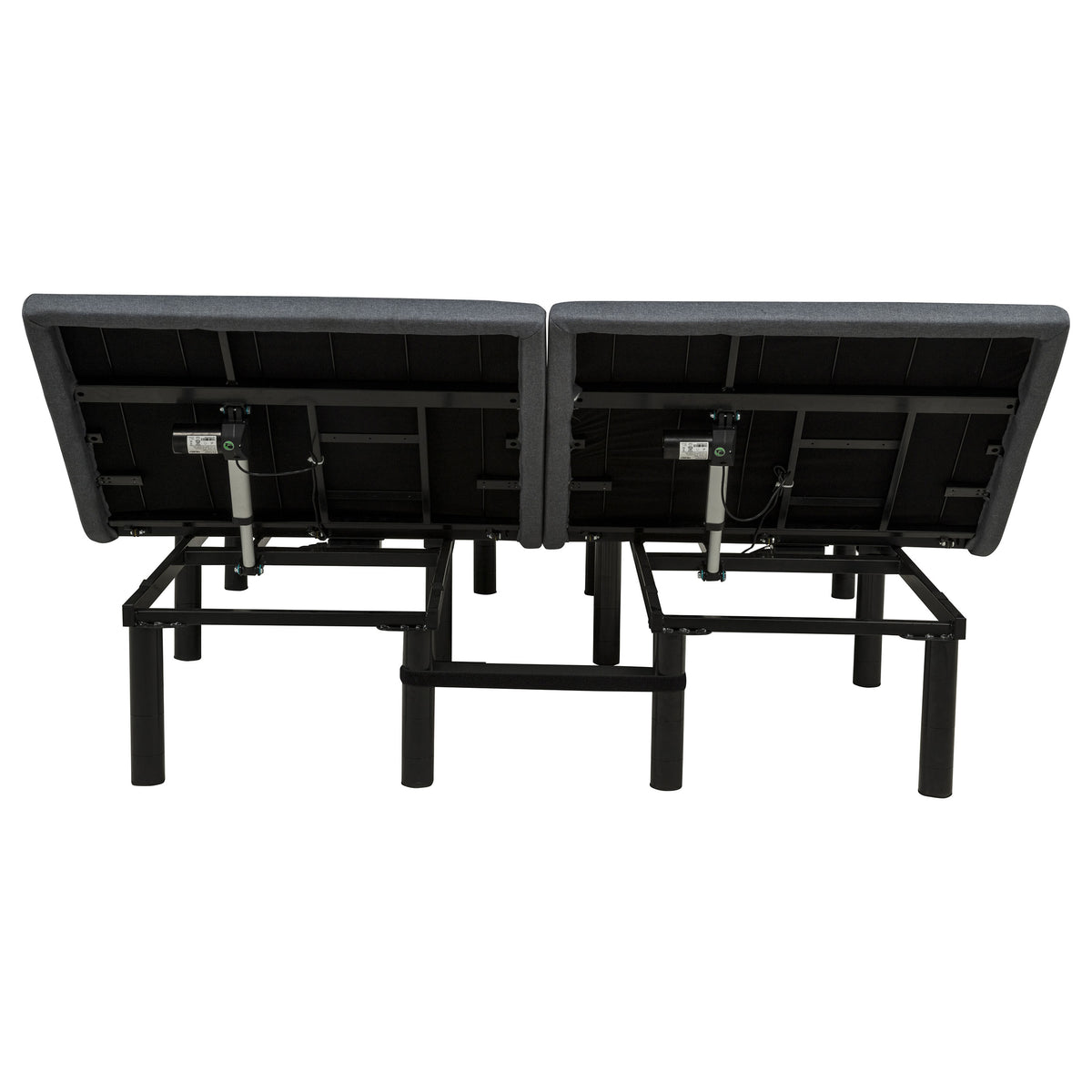 Tasca Black / Grey 2-Piece Split Eastern King Dual-motor Adjustable Bed Base