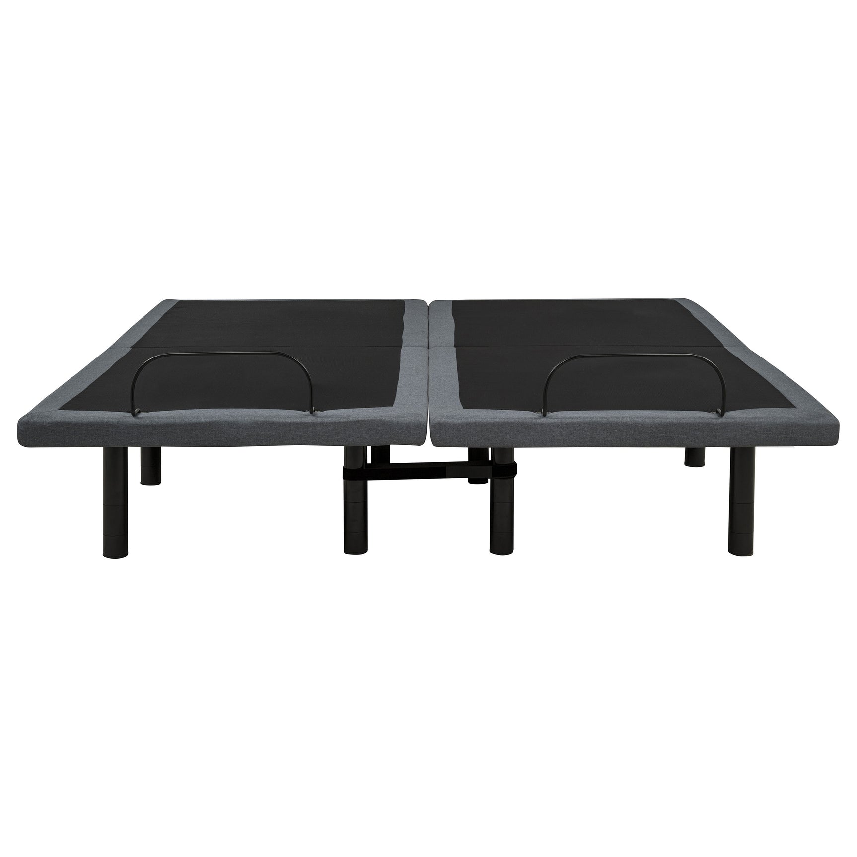 Weston Black And Grey Split Eastern King Massage Adjustable Bed Base In