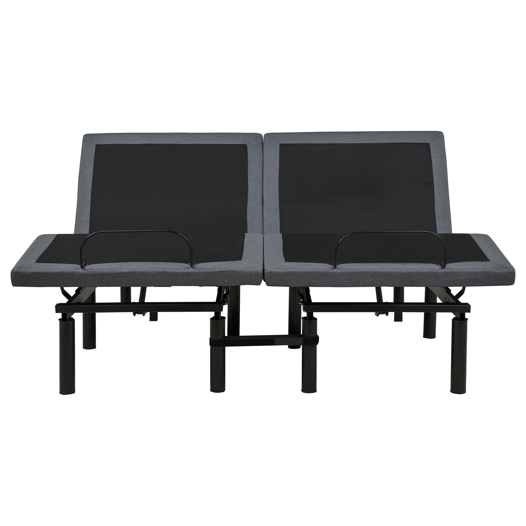 Weston Black And Grey Split Eastern King Massage Adjustable Bed Base In