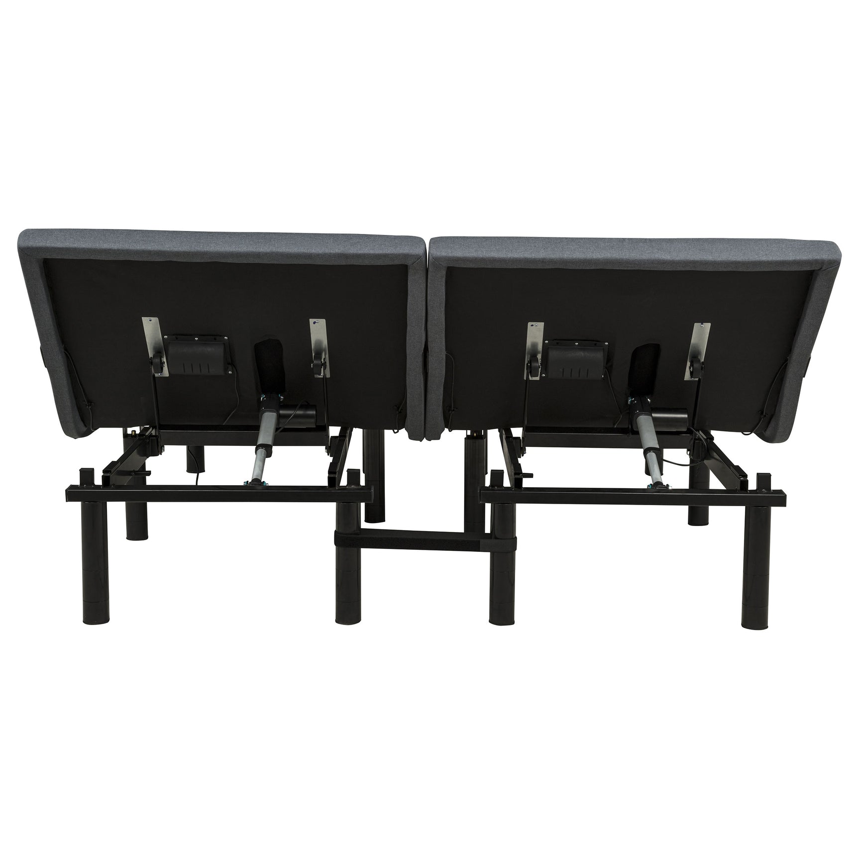 Weston Black And Grey Split Eastern King Massage Adjustable Bed Base In