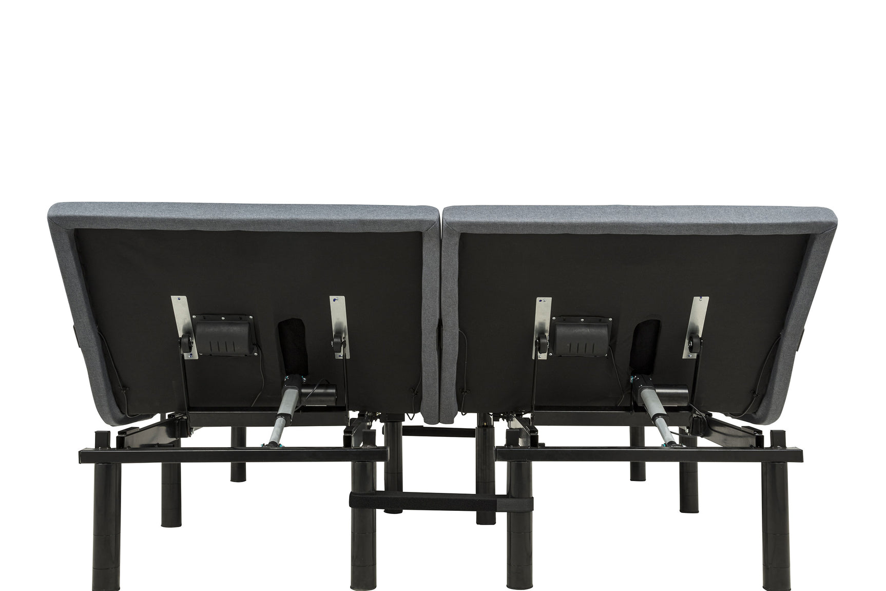 Weston Black And Grey Split Eastern King Massage Adjustable Bed Base In