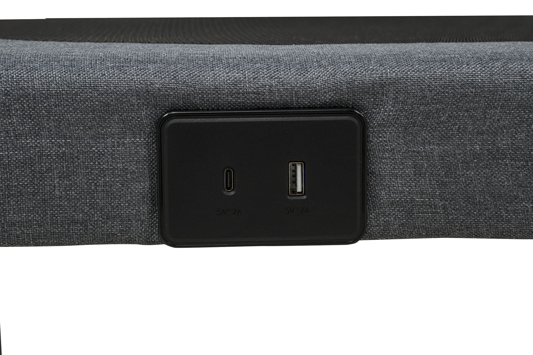 Weston Black And Grey Split Eastern King Massage Adjustable Bed Base In