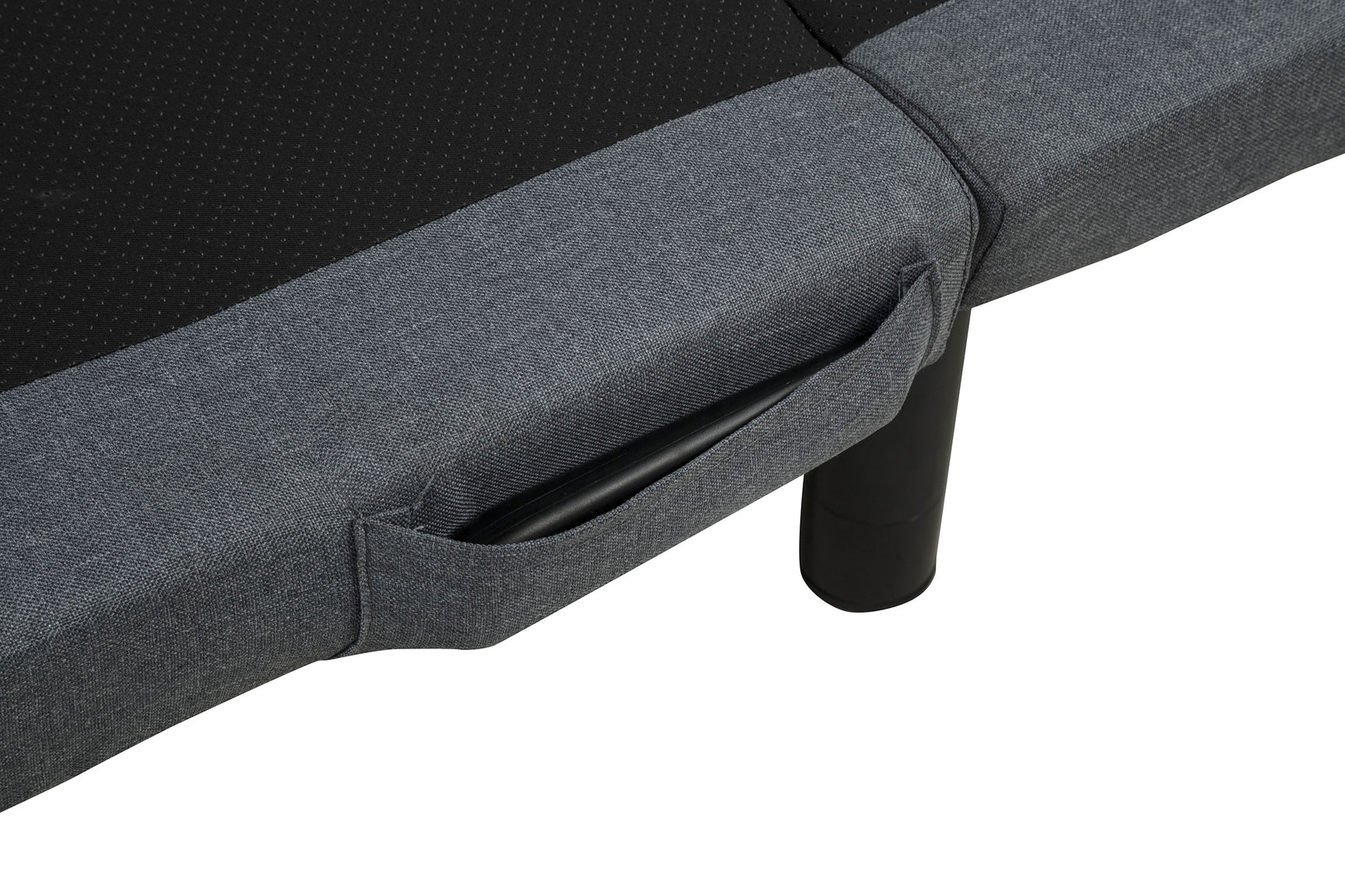 Weston Black And Grey Split Eastern King Massage Adjustable Bed Base In