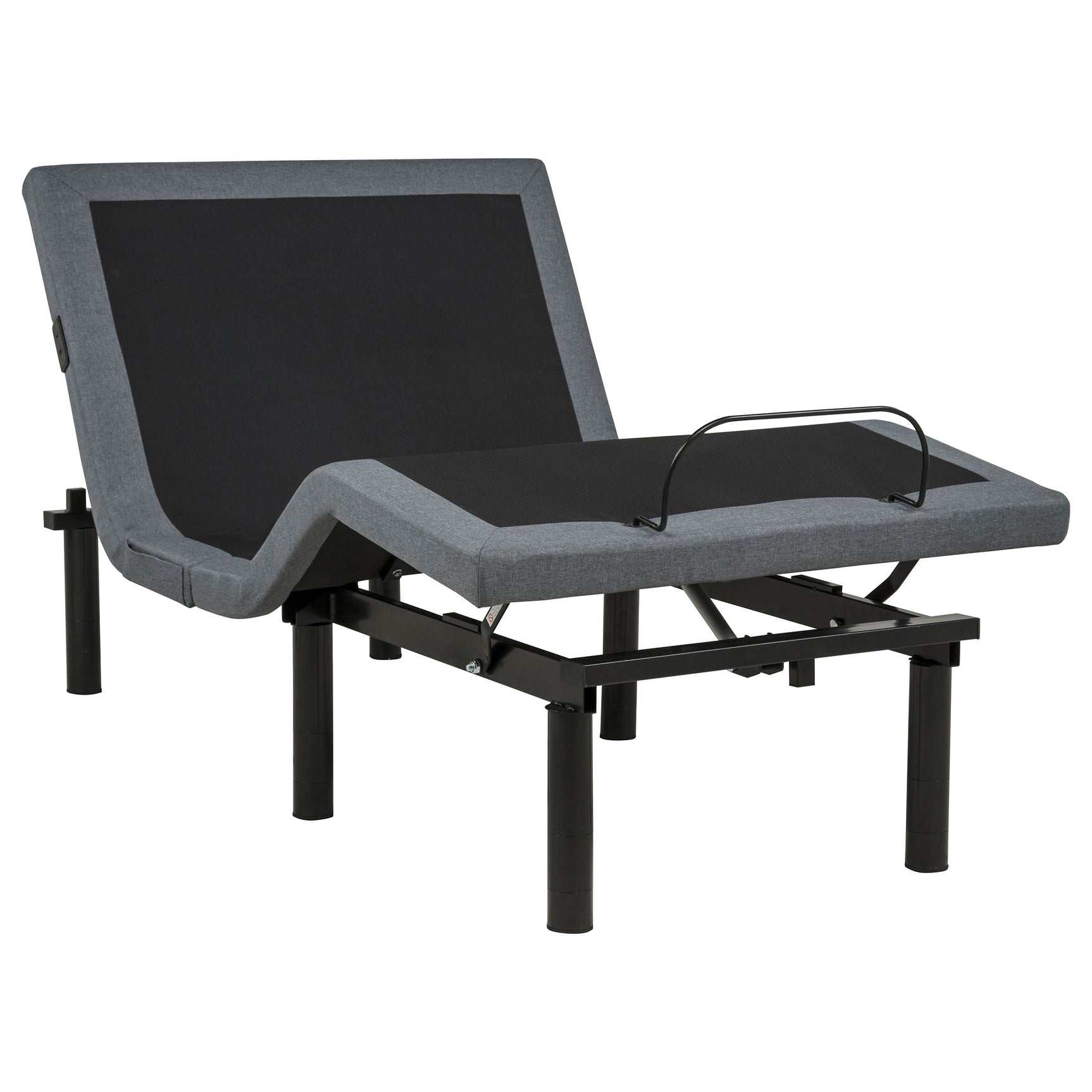 Weston Black And Grey Twin Dual-motor Massage Adjustable Bed Base In
