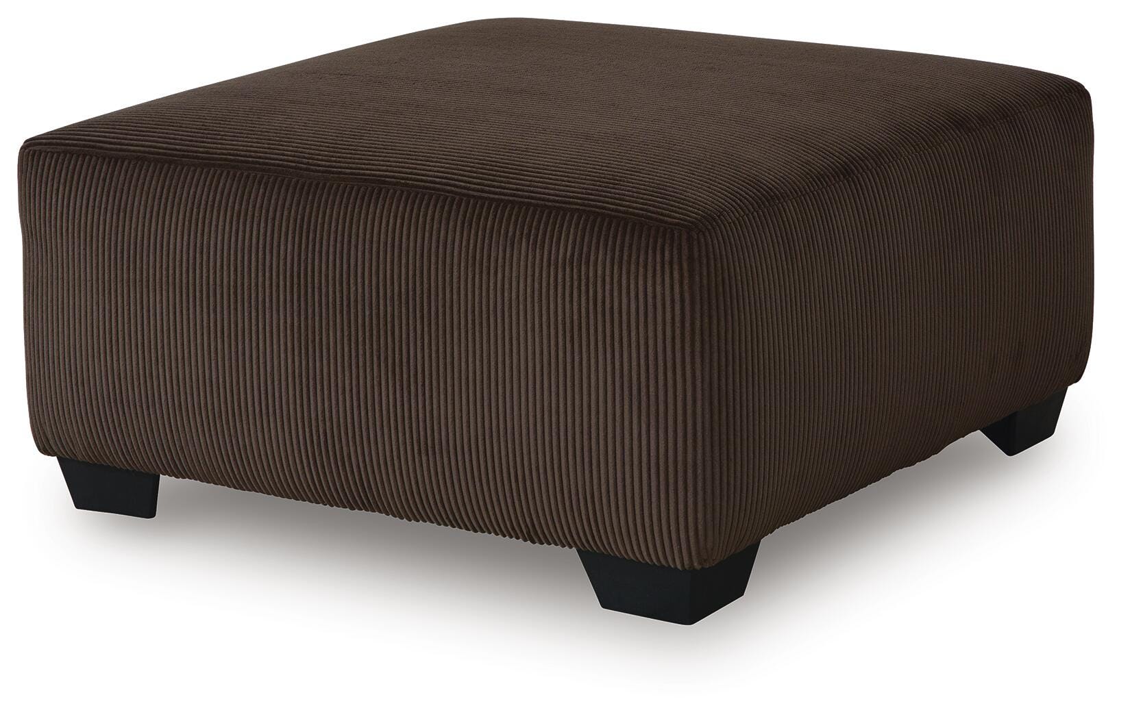 Kimlee Chocolate 3-Piece Sectional and Ottoman