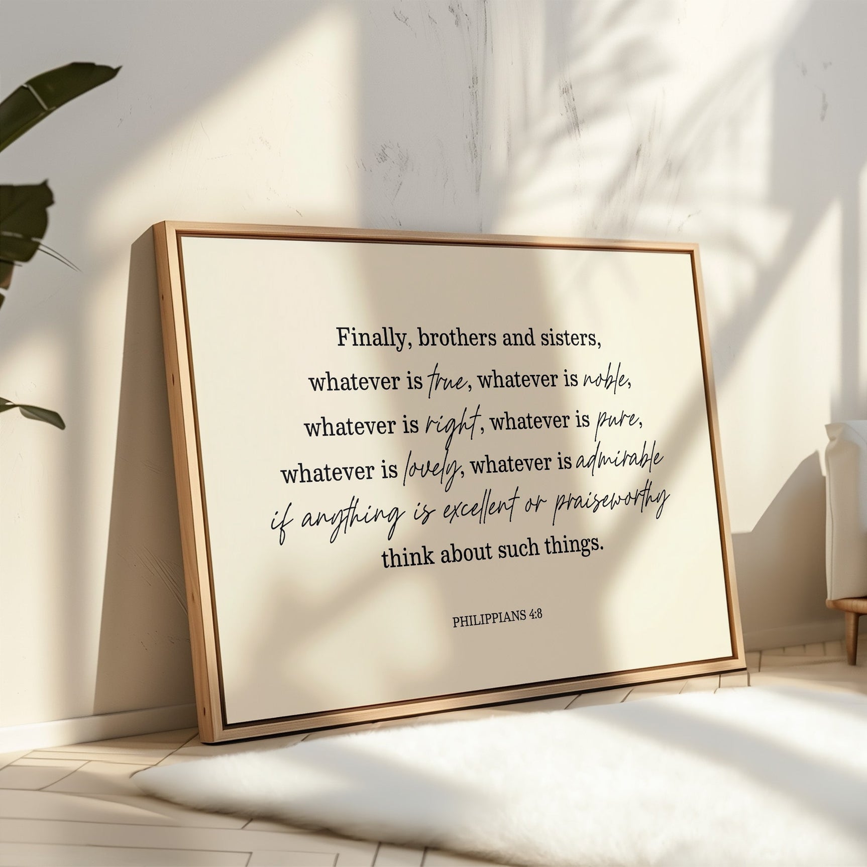 Think on These Things Philippians 4:8 Print