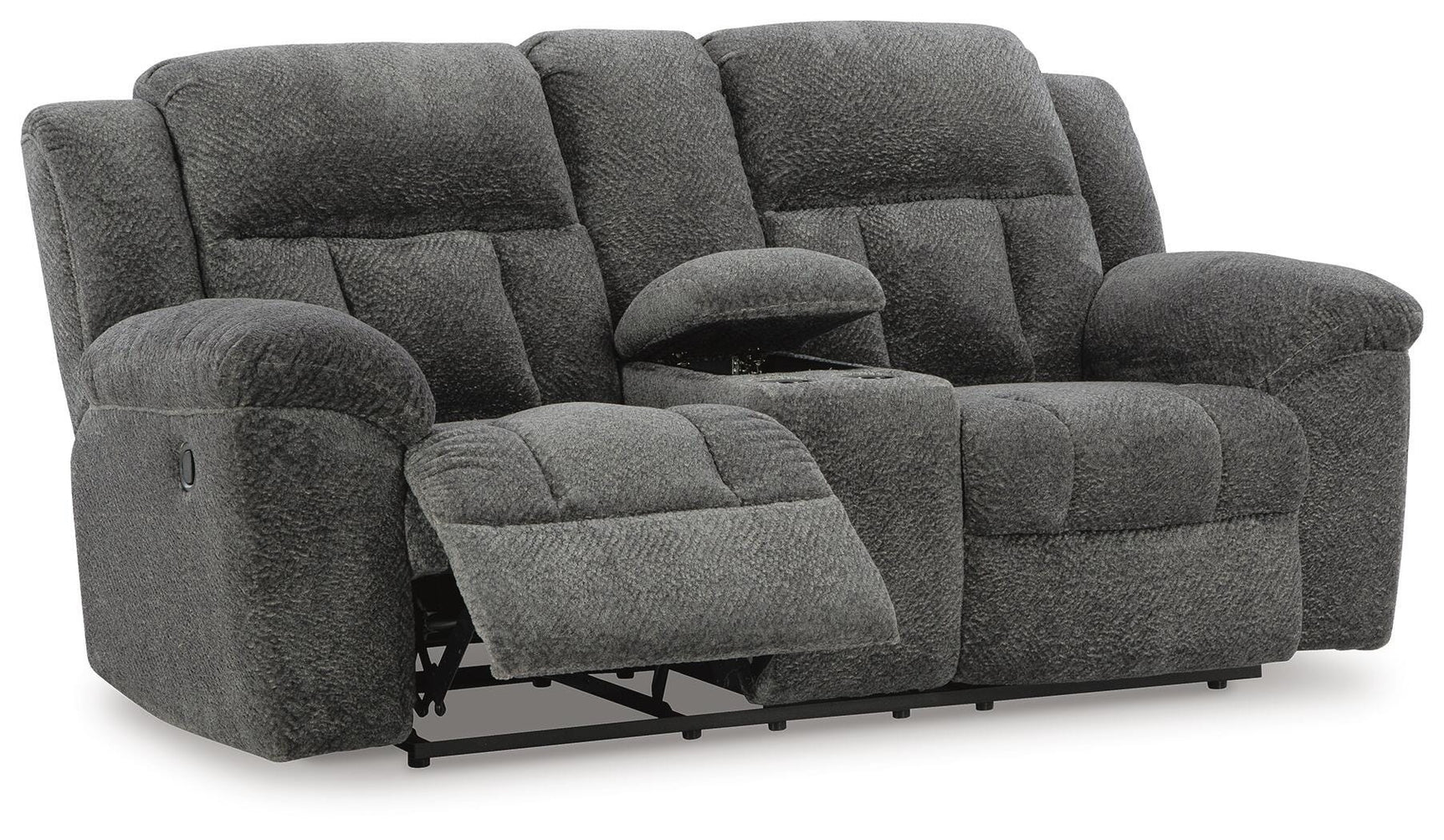 Frohn Graphite Reclining Sofa and Loveseat and 2 Recliners