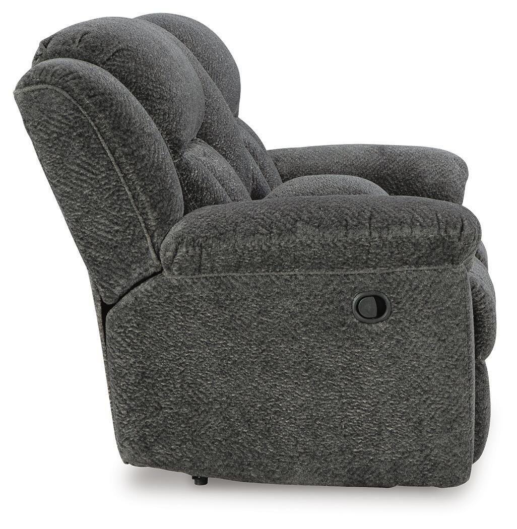 Frohn Graphite Reclining Sofa and Loveseat and 2 Recliners