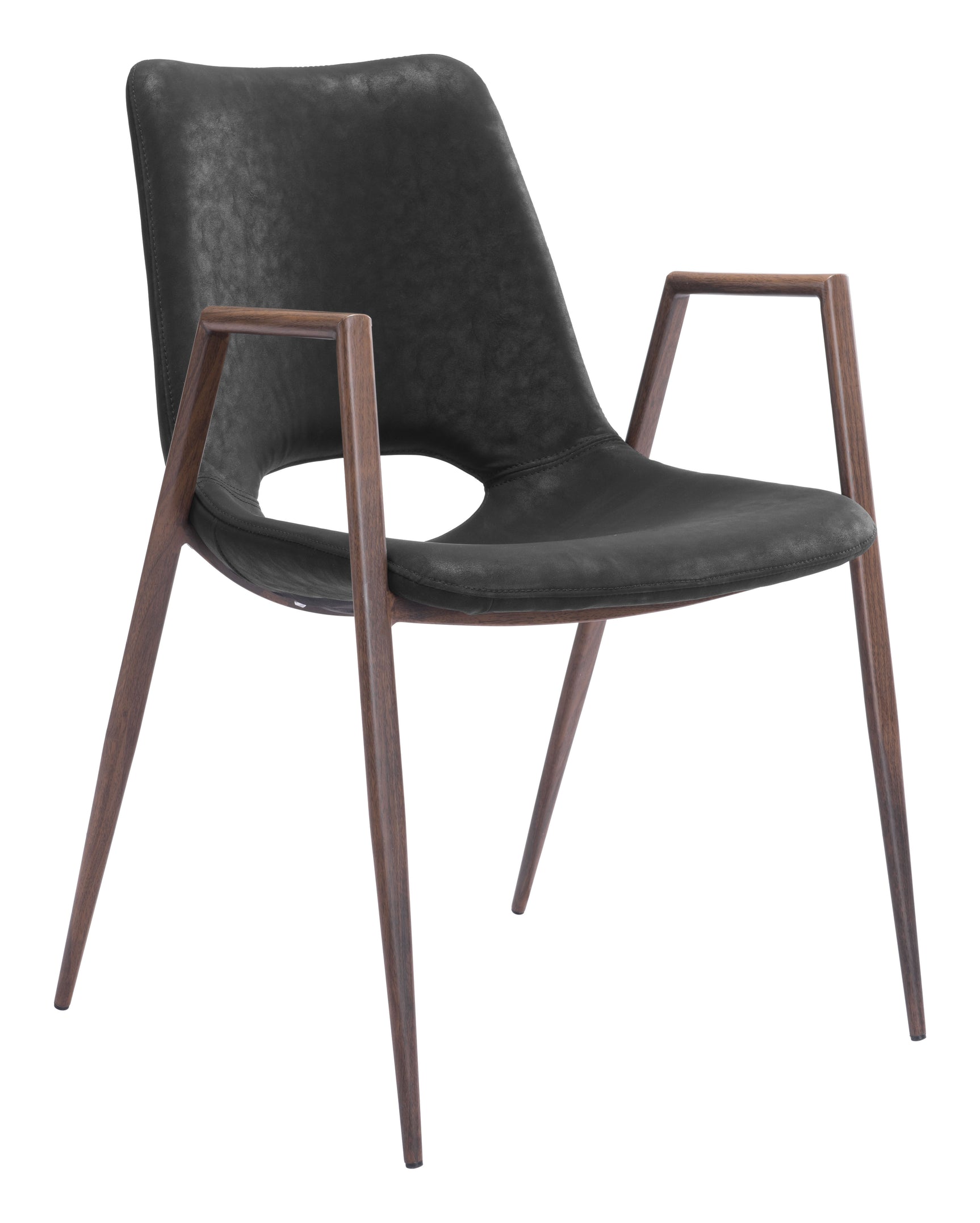 Desi Black & Walnut Dining Chair (Set of 2)