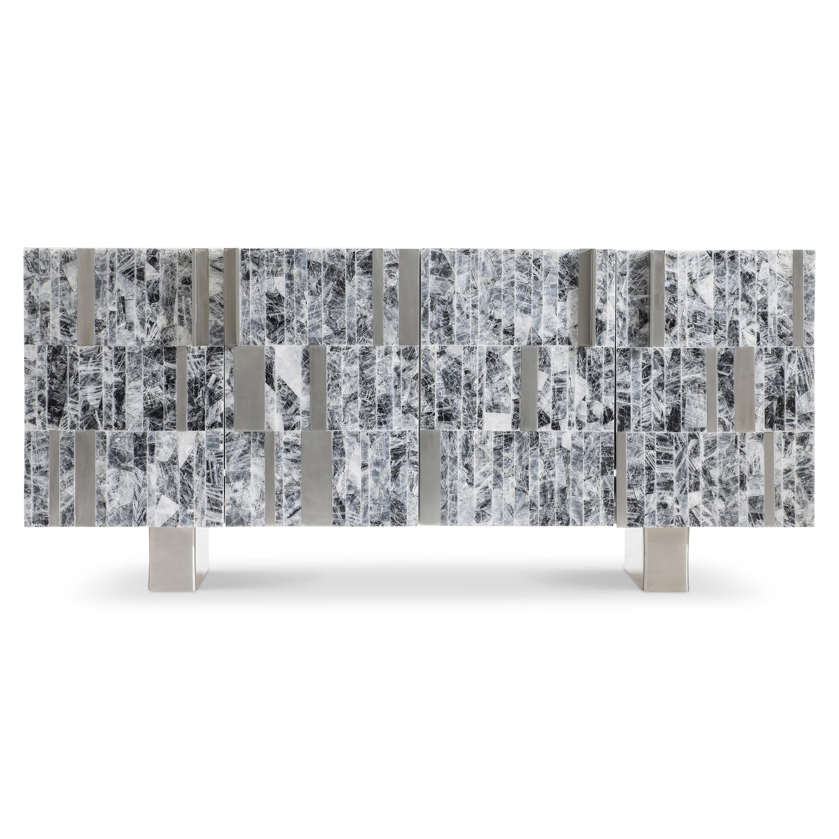 Araya Entertainment Gray/Silver Credenza