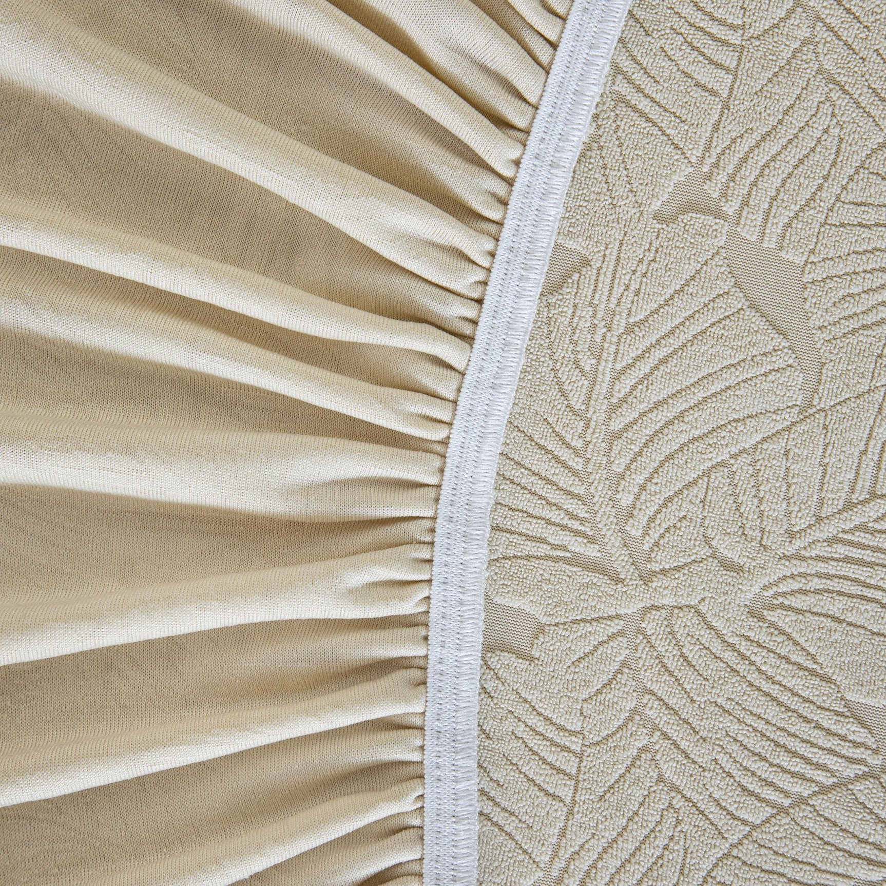 3D Jacquard Leaf Pattern Couch Slipcover, High Stretch Washable Textured Sofa Cover - Ornate Home