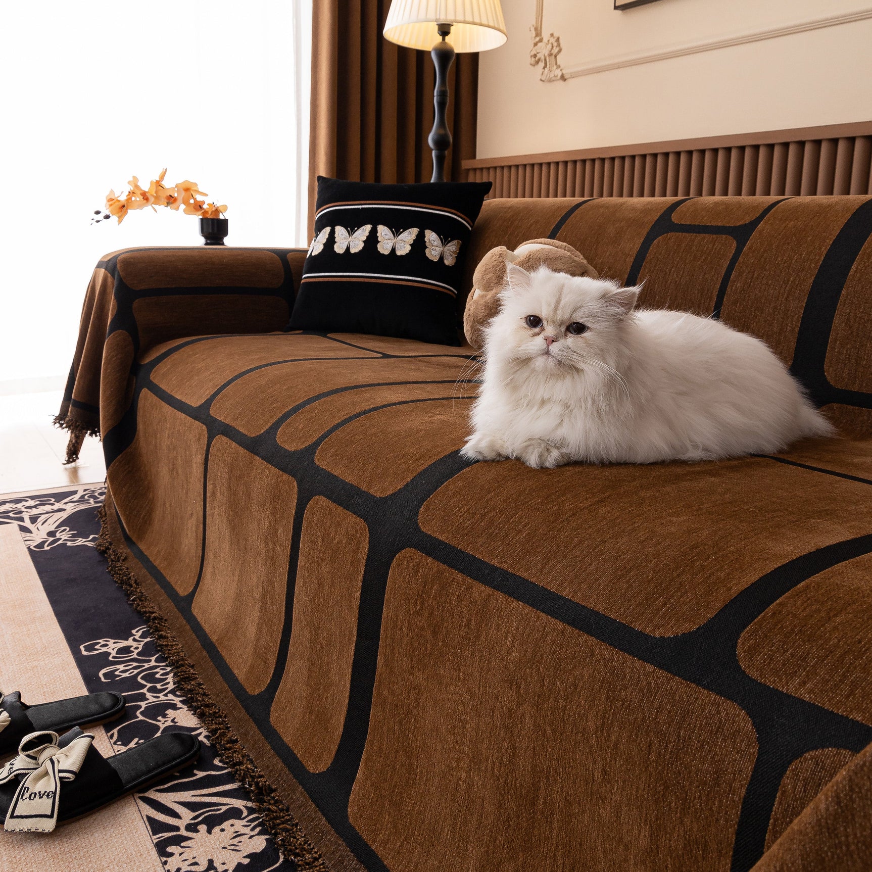 Modern Geometric Sofa Cover Decorative Couch Throw Blanket Furniture Protector