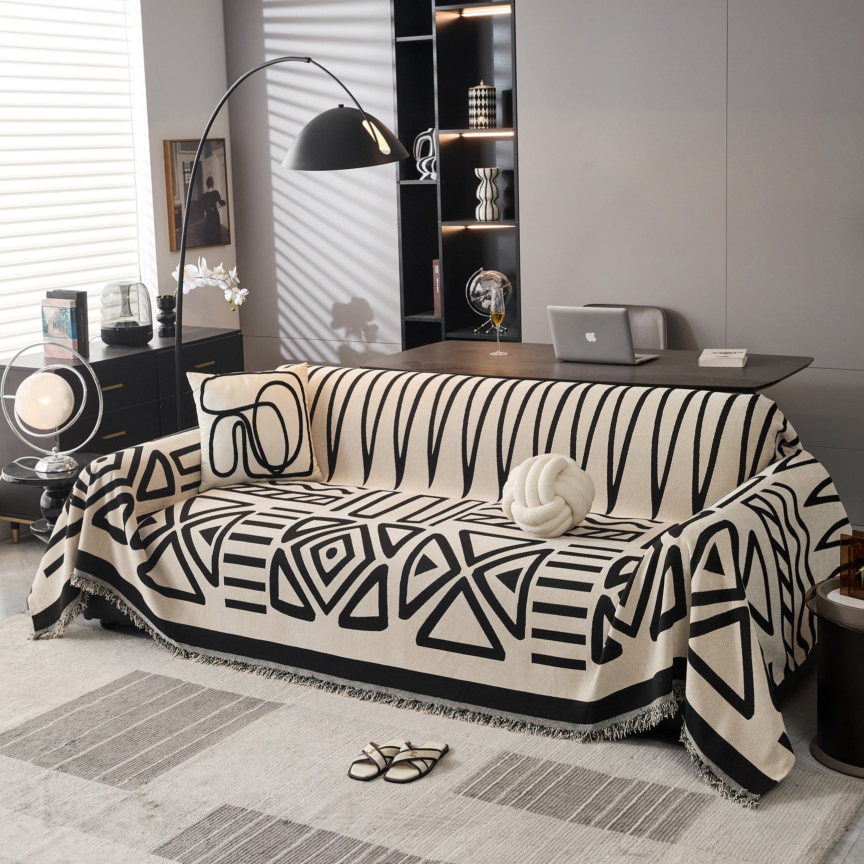 Boho Chenille Sofa Throw Covers Sectional Sofa Couch Cover Sofa Protector Covers