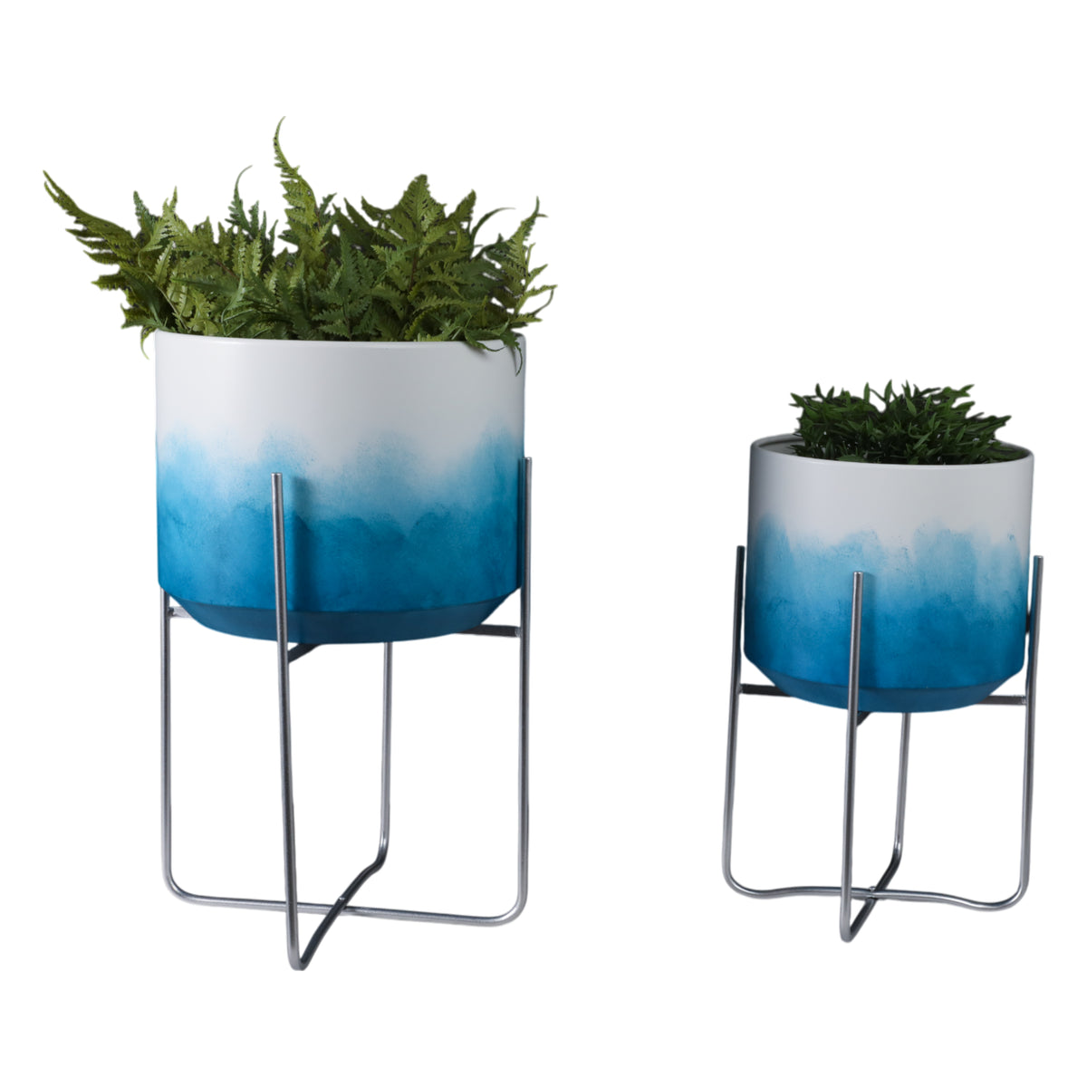 Nicoleham Blue/White/Black Planters (Set of 2)
