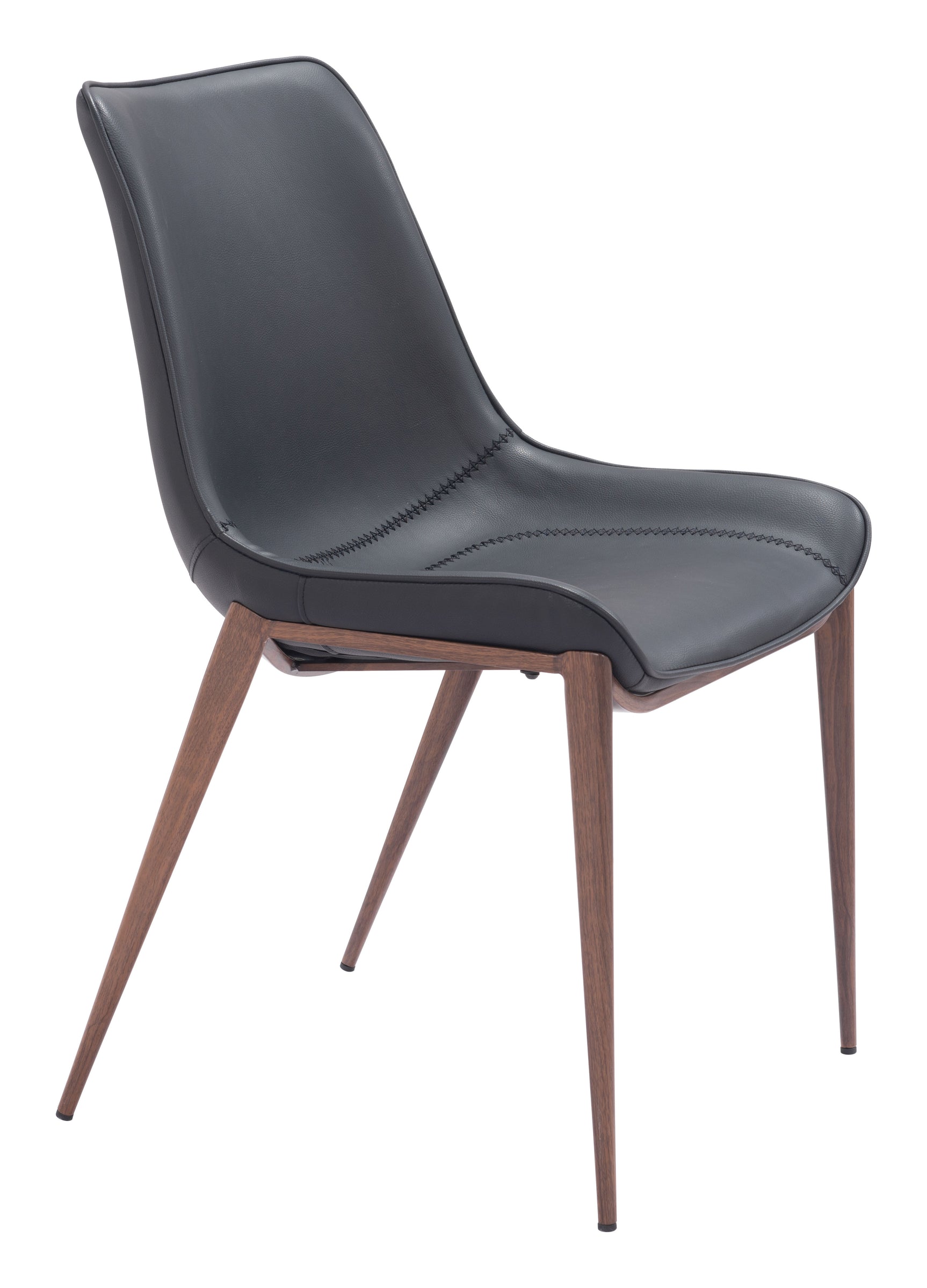 Magnus Black & Walnut Dining Chair (Set of 2)