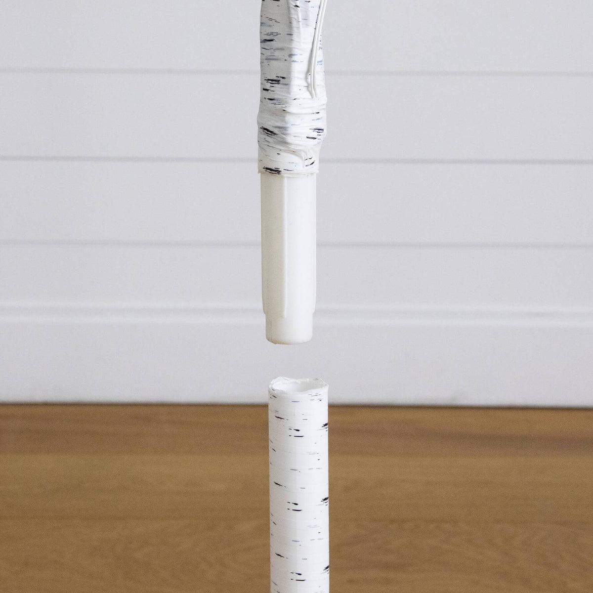 4' 6' 8' Pre-Lit Artificial White Birch Trees with LED Lights - Set of 3
