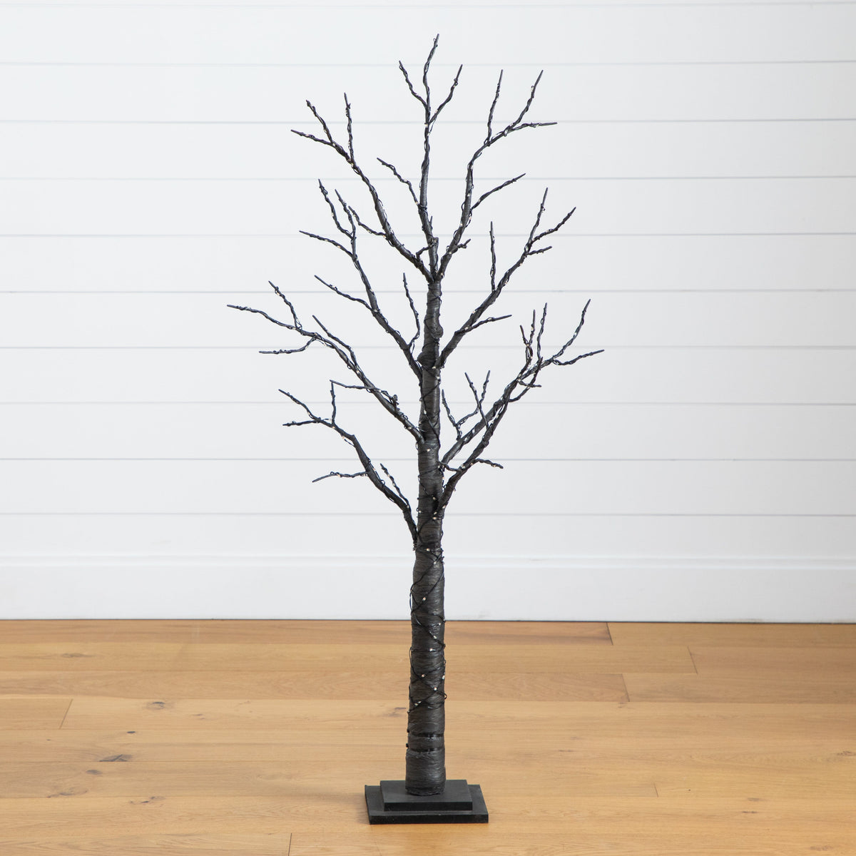 4’ Pre-Lit Artificial Halloween Twig Tree with 240 Orange & Purple LED Lights