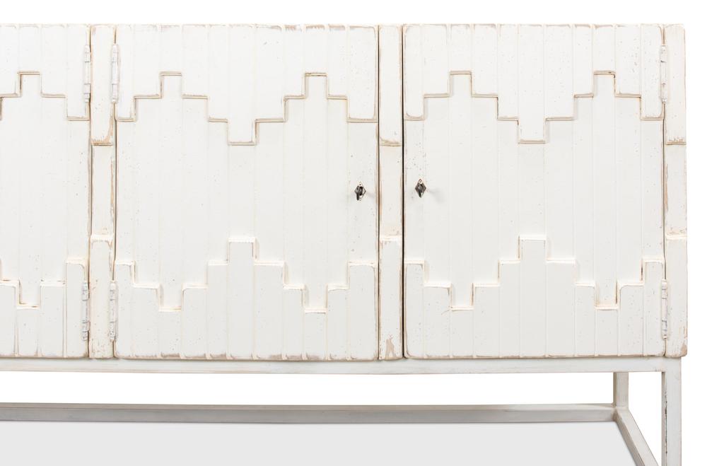 Aztec White Sideboard On Stand