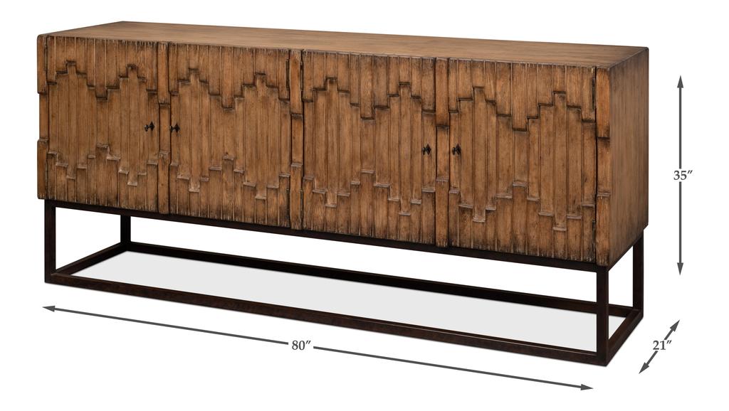 Aztec Brown Sideboard On Stand