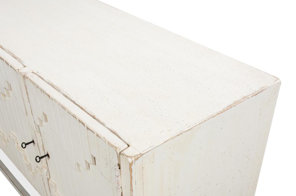 Aztec White Sideboard On Stand