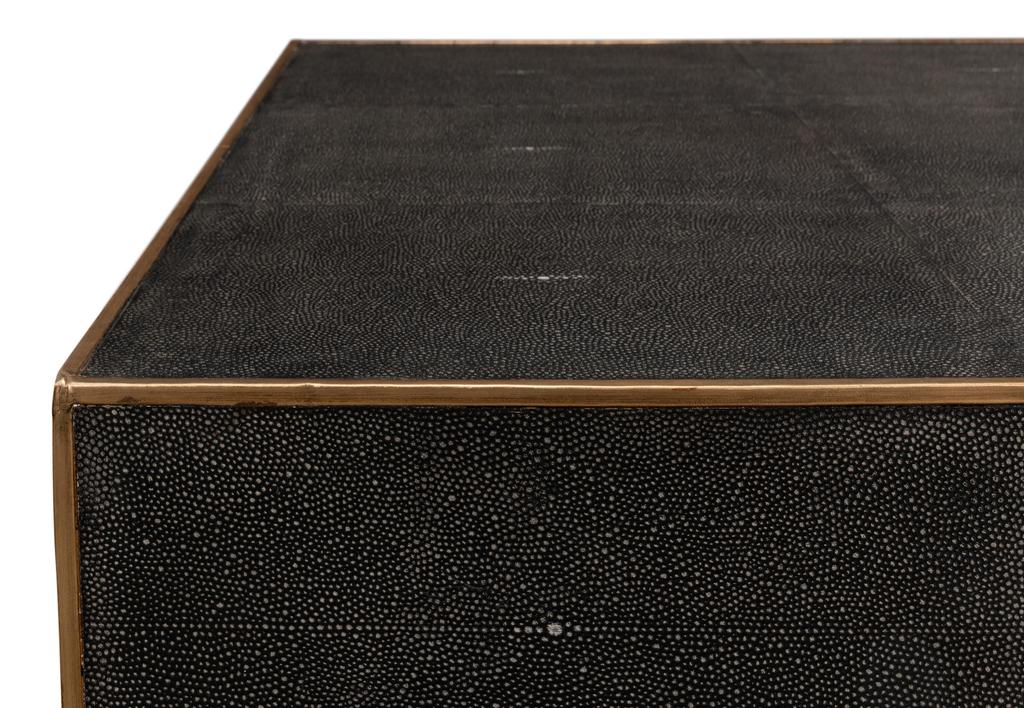 Shagreen Atelier Grey Leather Cocktail Table