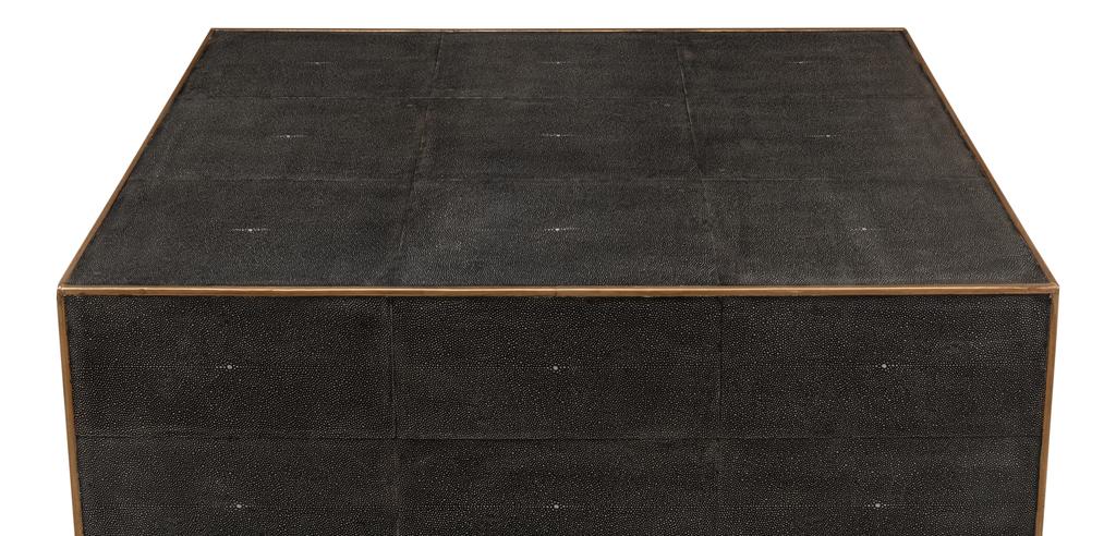 Shagreen Atelier Grey Leather Cocktail Table